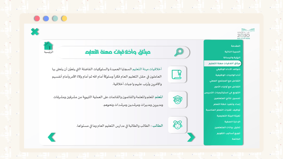ملف شواهد الاداء | وكيل/ـة