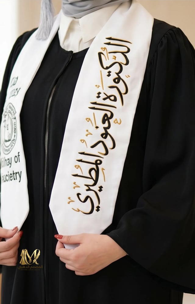 عباية تخرج سوداء كلاسيكية