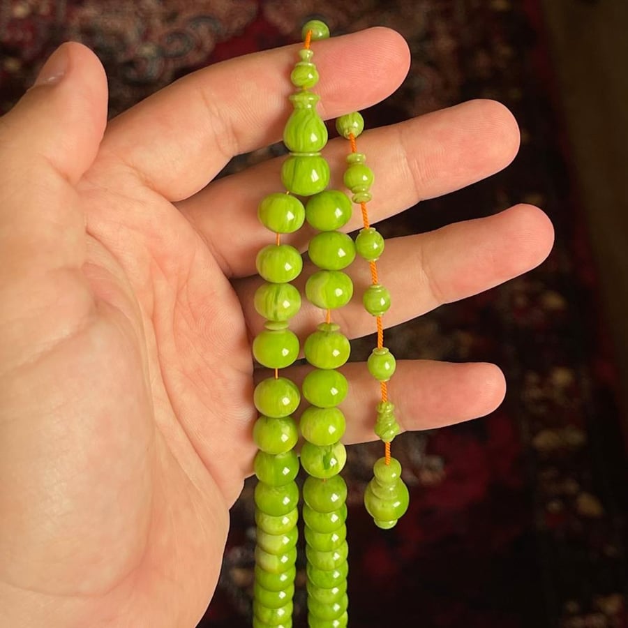 مسباح ذوري اخضر معرق