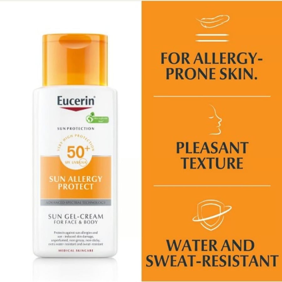 كريم جل واقي من الشمس SPF50 + حماية من حساسية الشمس من يوسيرين 150مل