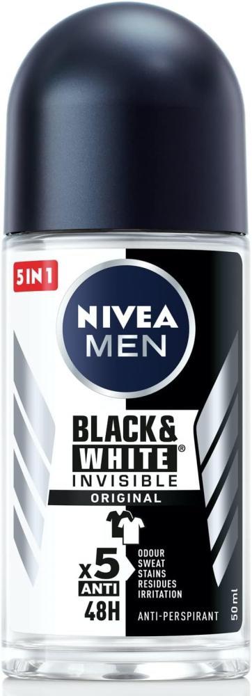 Nivea – Black and White Invisible Original Roll-On Deodorant for Men (50 ml)