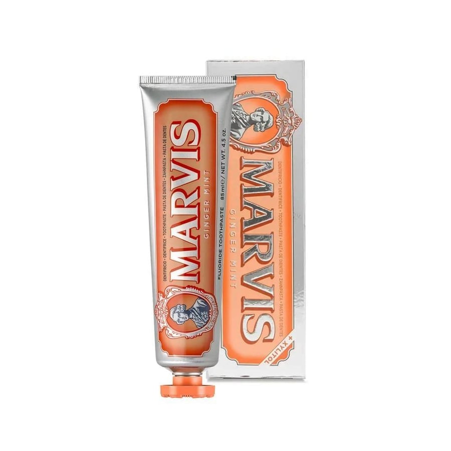 Marvis toothpaste with mint and ginger flavor