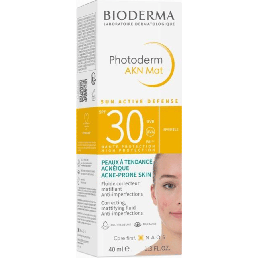بيوديرما واقي شمس فوتوديرم ايه كيه ان مات شفاف بعامل وقاية 30 SPF من اشعة الشمس 40 مل
