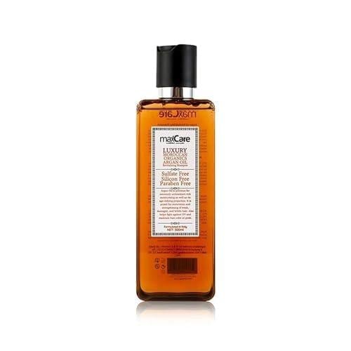 Organic luxurious Moroccan argan oil shampoo free of sulfates from Max Care - 300 ml