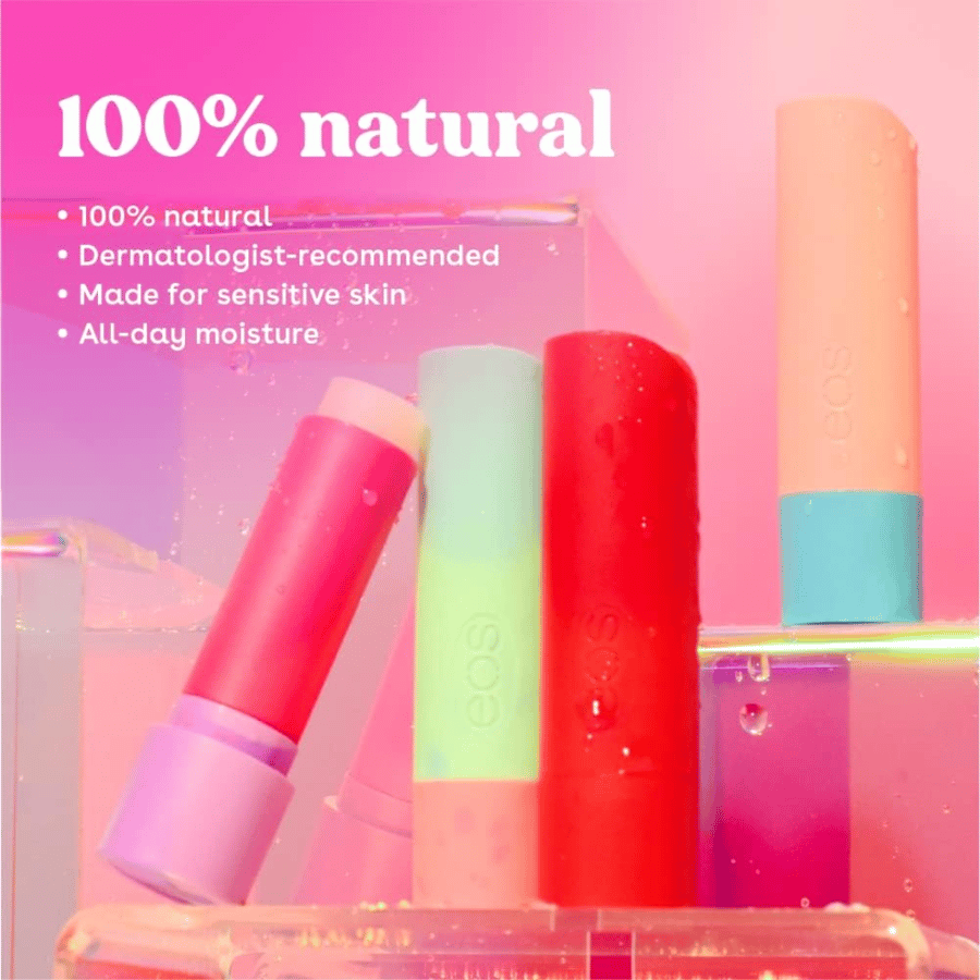 Eos Organic Chamomile Lip Balm Lip Care for nourishing dry lips 100% natural and gluten-free long-lasting hydration pack of two pieces 4 grams