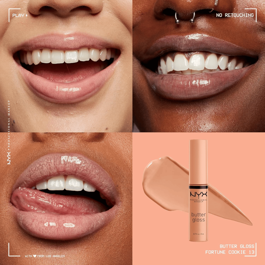NYX lip gloss primer, non-stick, professional, Fortune Cookie (True Note), shiny