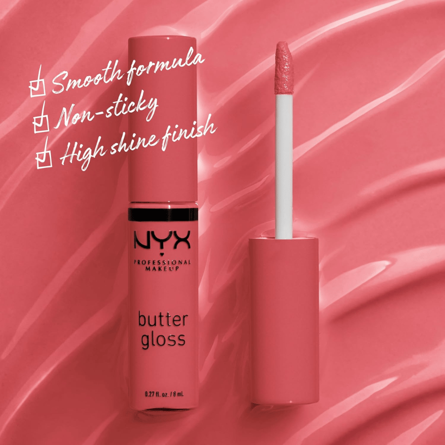 NYX professional non-stick lip gloss - Surbit (Coral), shiny