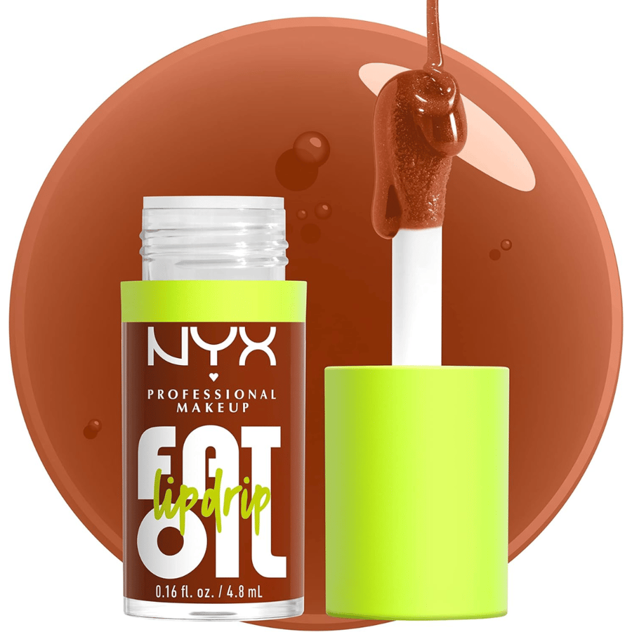 NYX gloss, filling, and moisturizing lips, Fade Oil Professional, vegan, colored, with a non-sticky finish, 12-hour hydration, enriched with squalane oils and cloudberry - Squalorin
