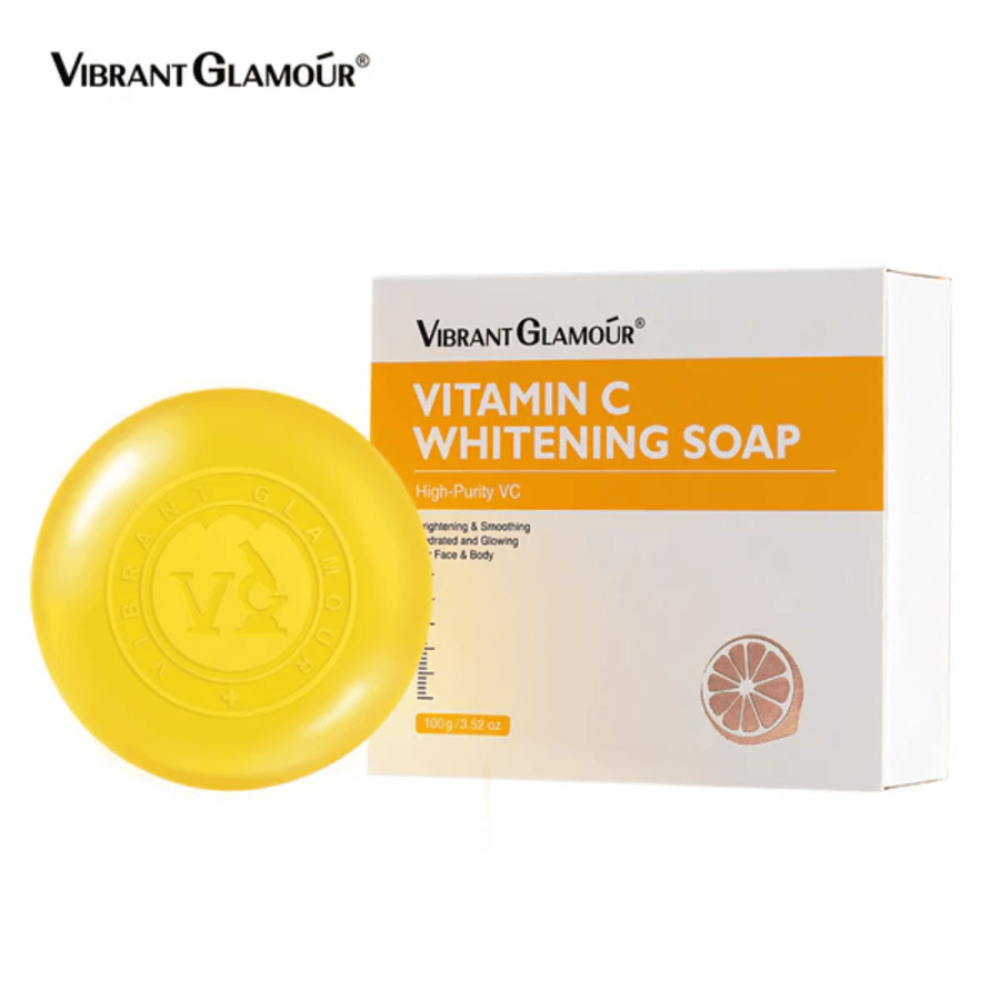 Skin whitening soap and dark areas enhanced with pure vitamin C 100 grams