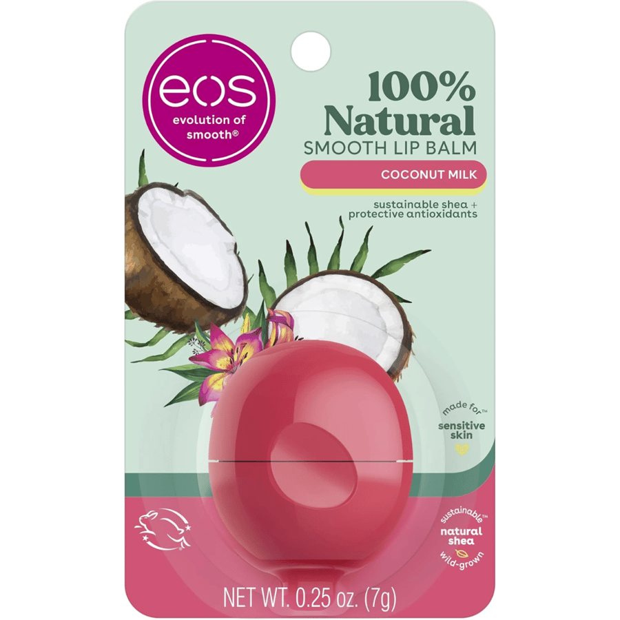 Yes natural 100% lip balm - coconut milk, moisturizing all day, made for sensitive skin, lip care products 7 grams