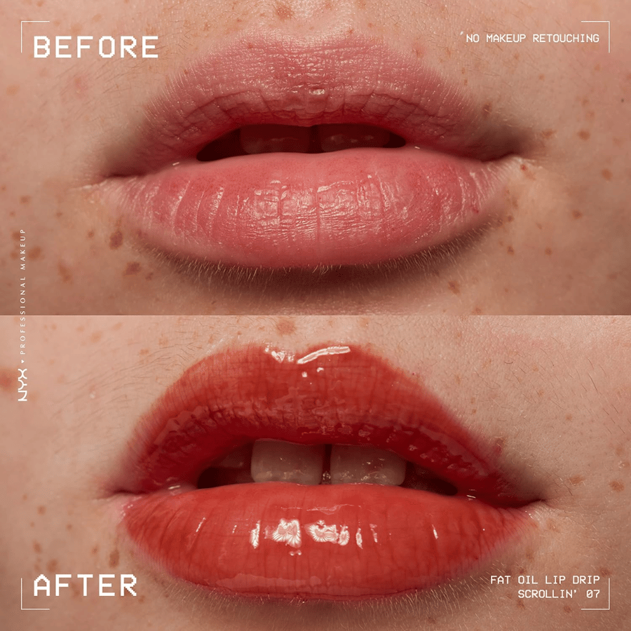 NYX gloss, filling, and moisturizing lips, Fade Oil Professional, vegan, colored, with a non-sticky finish, 12-hour hydration, enriched with squalane oils and cloudberry - Squalorin