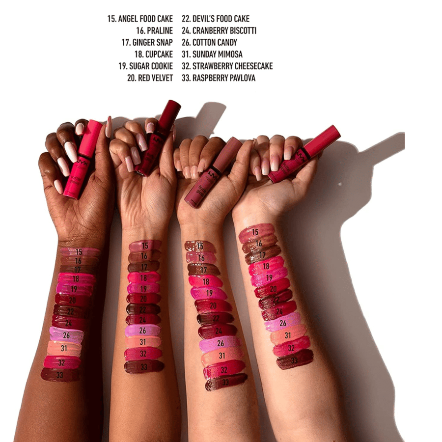 NYX lip gloss butter gloss in the color brown sugar professional makeup non-sticky - Fudge Me (warm brown)