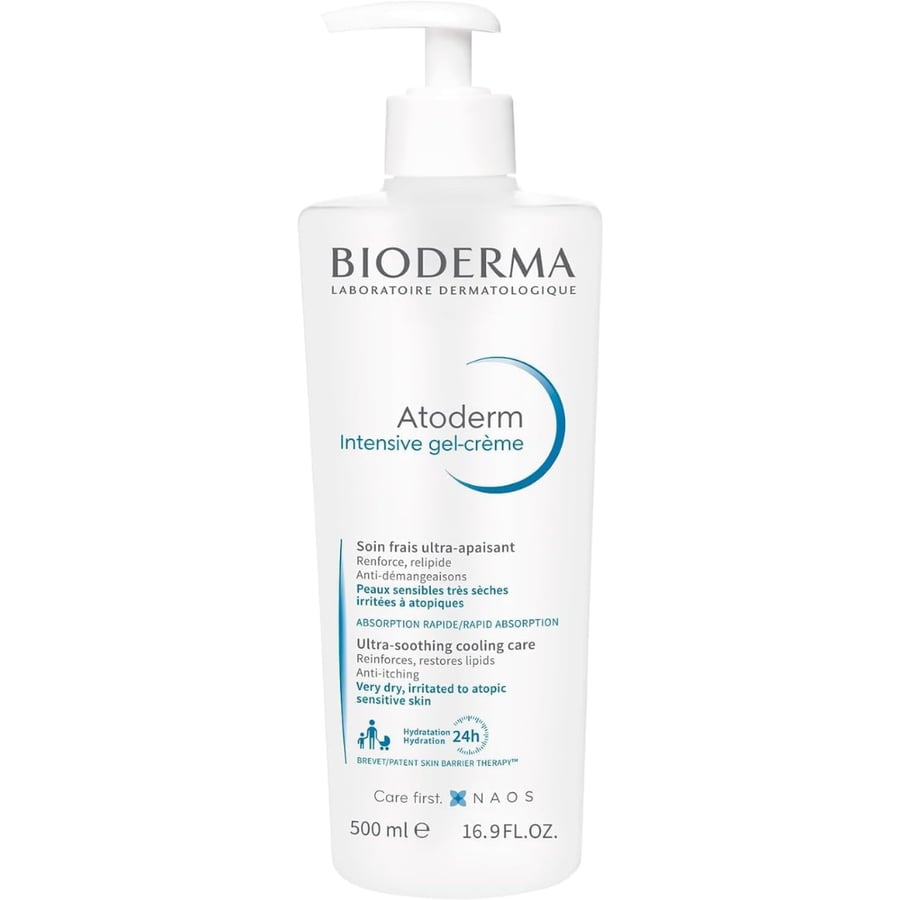 Bioderma cream gel intensive Atoderm body lotion moisturizer and soothing for sensitive and very dry skin 500 ml