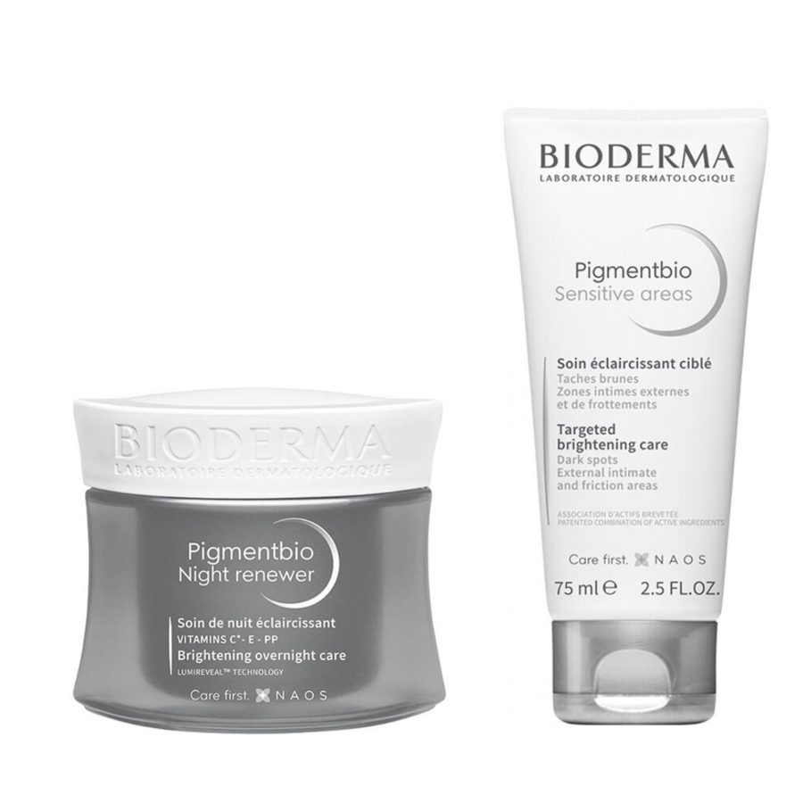 Biotherm night care and brightening set, Biocream Brightening Night 50ml + Biogenet Biogyn Sensitive for pigmentation of sensitive areas 75ml
