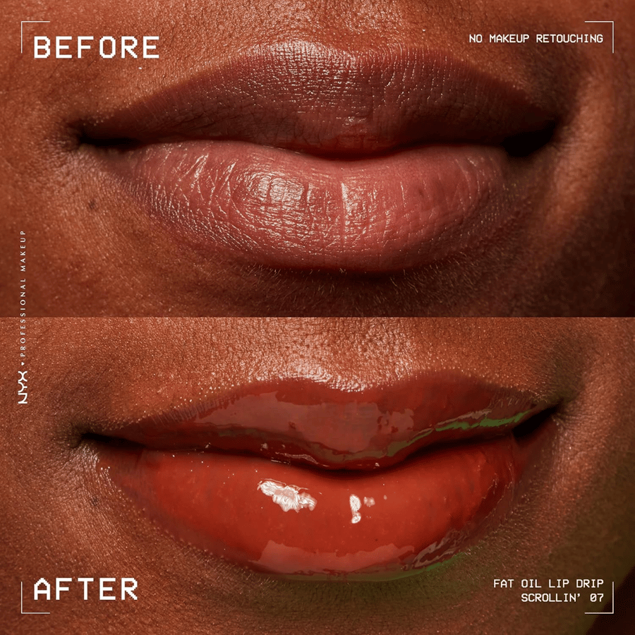 NYX gloss, filling, and moisturizing lips, Fade Oil Professional, vegan, colored, with a non-sticky finish, 12-hour hydration, enriched with squalane oils and cloudberry - Squalorin