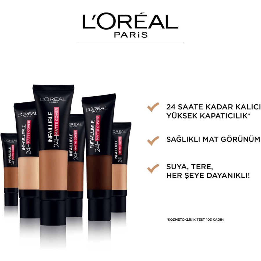 L'Oréal Paris Infallible Matte Cover Foundation 110 Rose Vanilla, all types