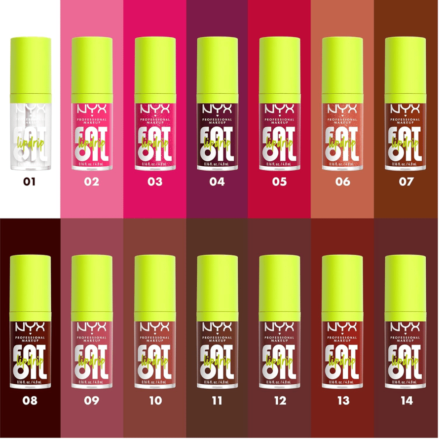 NYX gloss, filling, and moisturizing lips, Fade Oil Professional, vegan, colored, with a non-sticky finish, 12-hour hydration, enriched with squalane oils and cloudberry - Squalorin