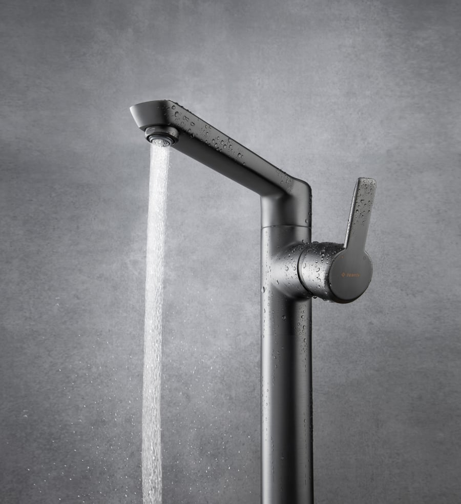 خلاط مغسلة تيتانيوم  ARNIKA Washbasin tap, tall titanium DEANTE