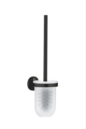 جروهي فرشات تنظيف كرسي حمام مع حامل اسود GROHE