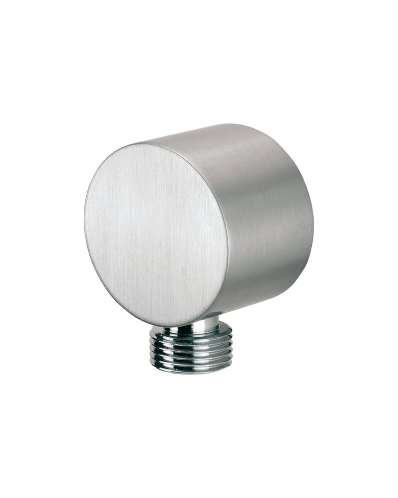 مخرج فضي مت CASCADA Angled hose connector, round brushed steel DEANTE