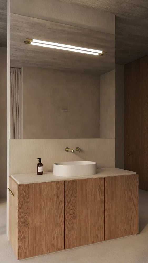 خلاط مغسلة جداري SILIA Washbasin tap, concealed brushed goldDEANTE