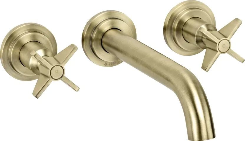 خلاط مغسلة جداري TEMISTO Washbasin tap, concealed brushed goldDEANTE