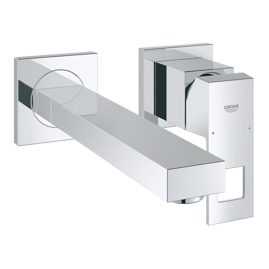 خلاط مغسلة جداري جروهي كروم Eurocube 2-hole basin mixer M-Size GROHE
