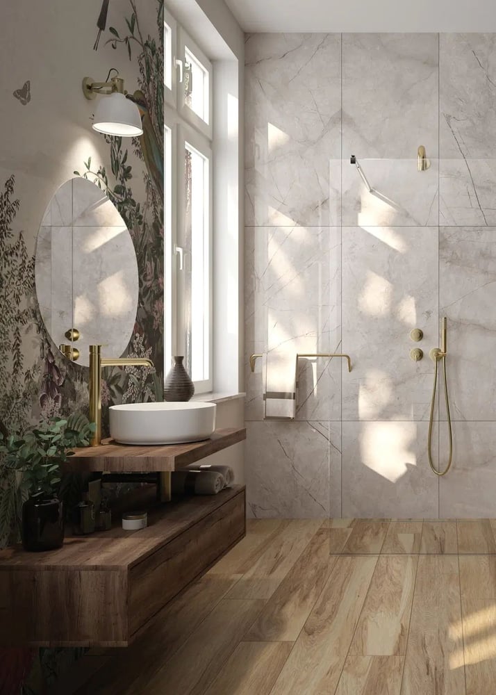 خلاط مغسلة ذهبي مطفي SILIA Washbasin tap tal brushed gold DEANTE