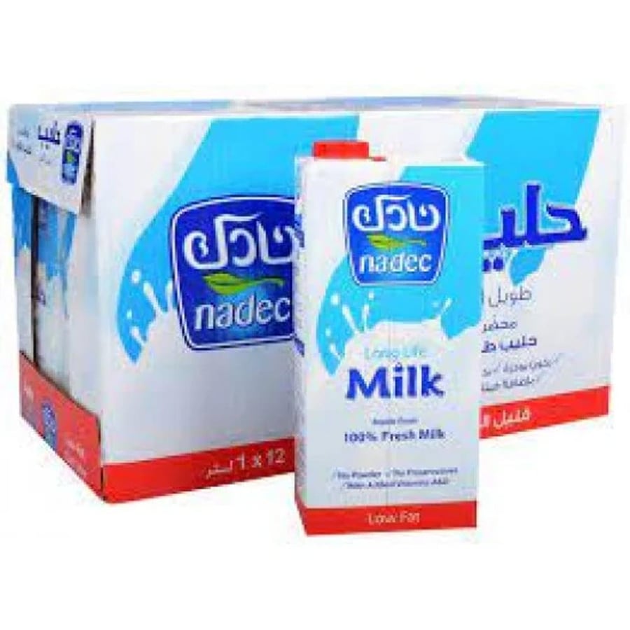 حليب نادك قليل الدسم 1لتر 12حبة