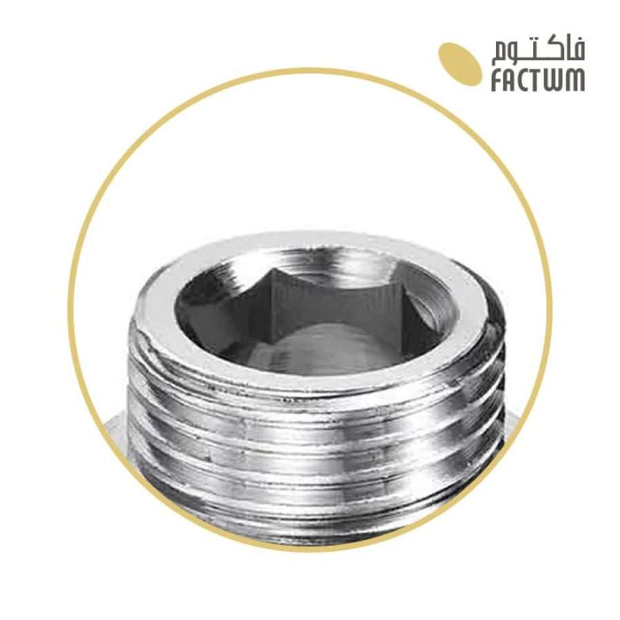 جلبة ذكر كروم نحاس ثقيل نص بوصة إيطالي