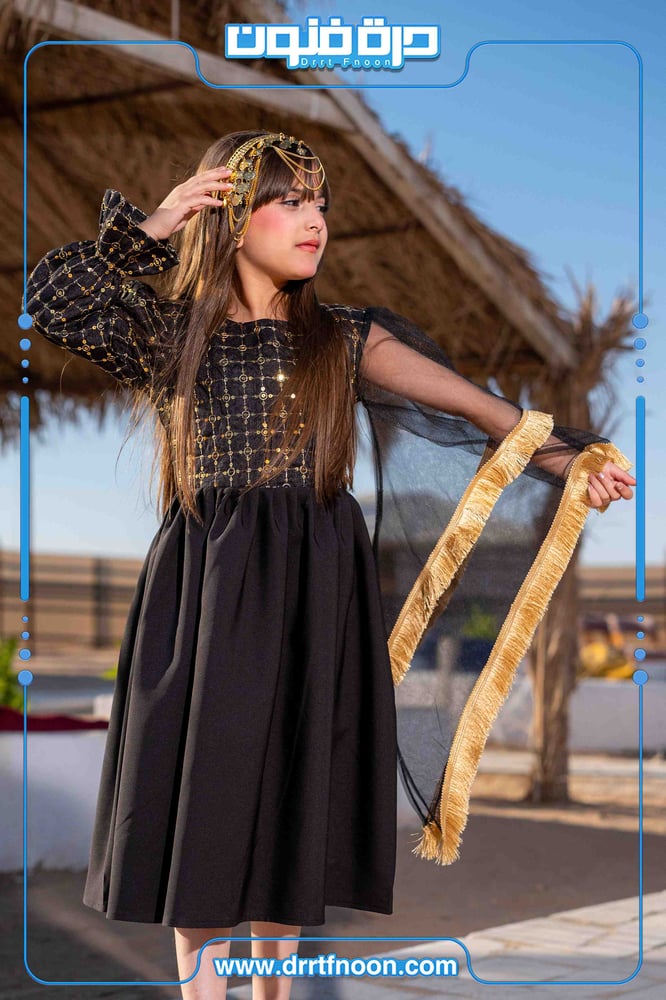 فستان التأسيس ذهبي  ( بناتي )
