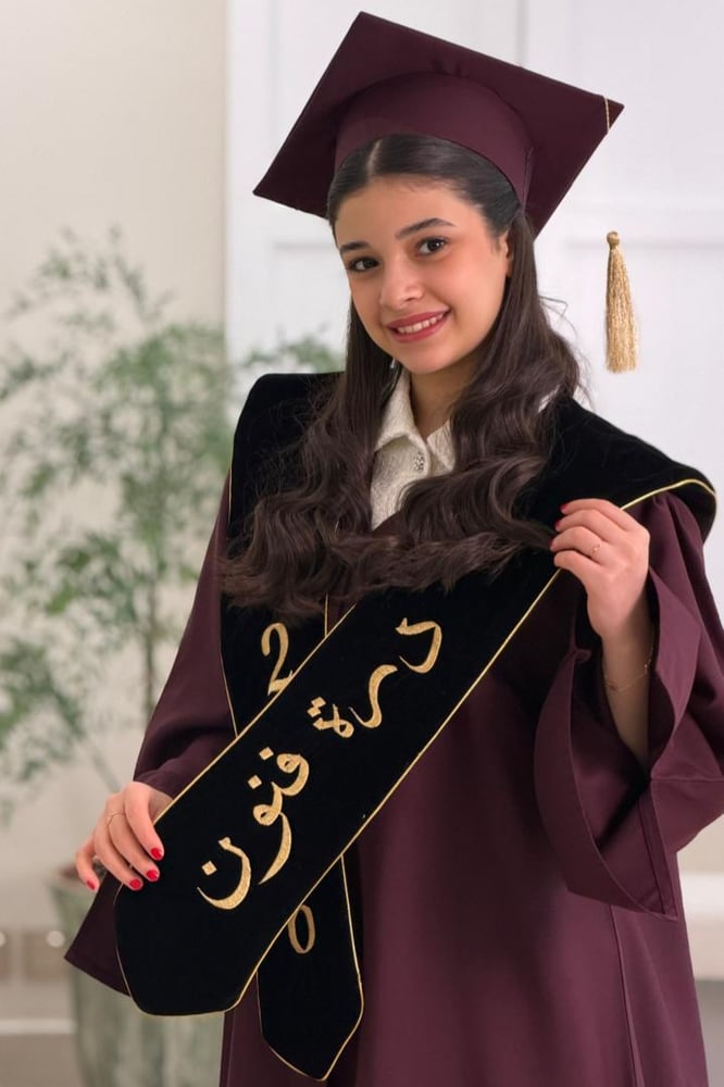 طقم عباية تخرج ليلكي عودي