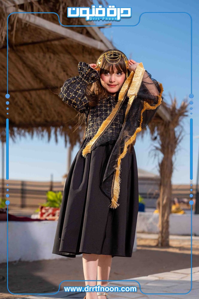فستان التأسيس ذهبي  ( بناتي )