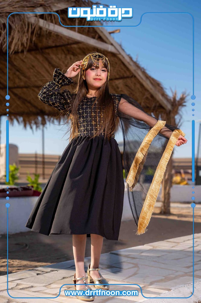 فستان التأسيس ذهبي  ( بناتي )