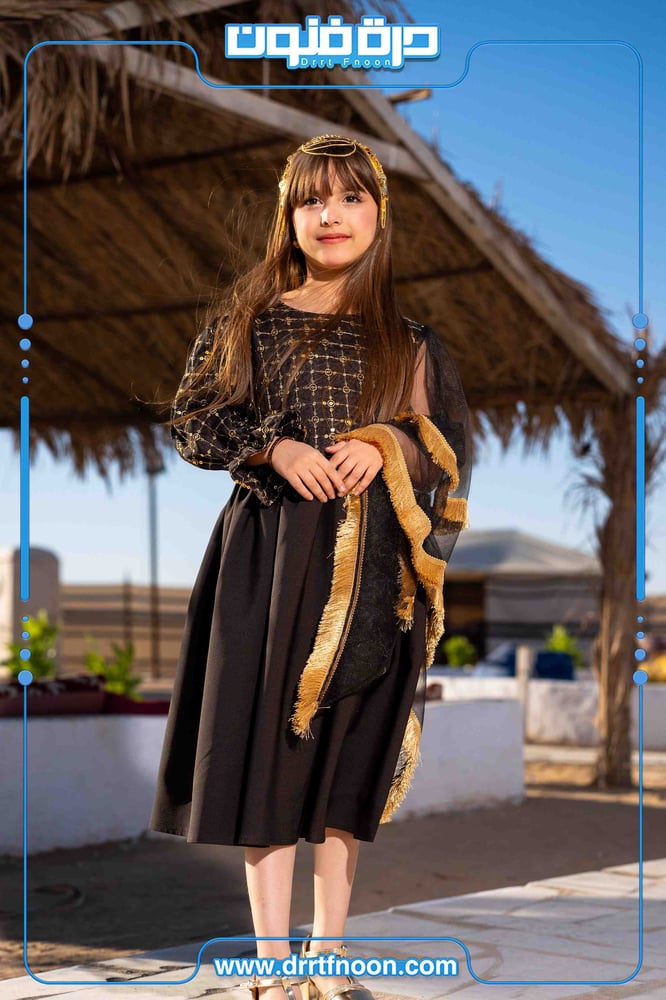 فستان التأسيس ذهبي  ( بناتي )