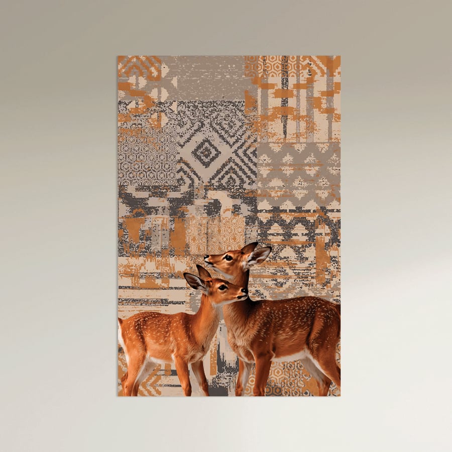 Wall art tapestry - design of gazelles
