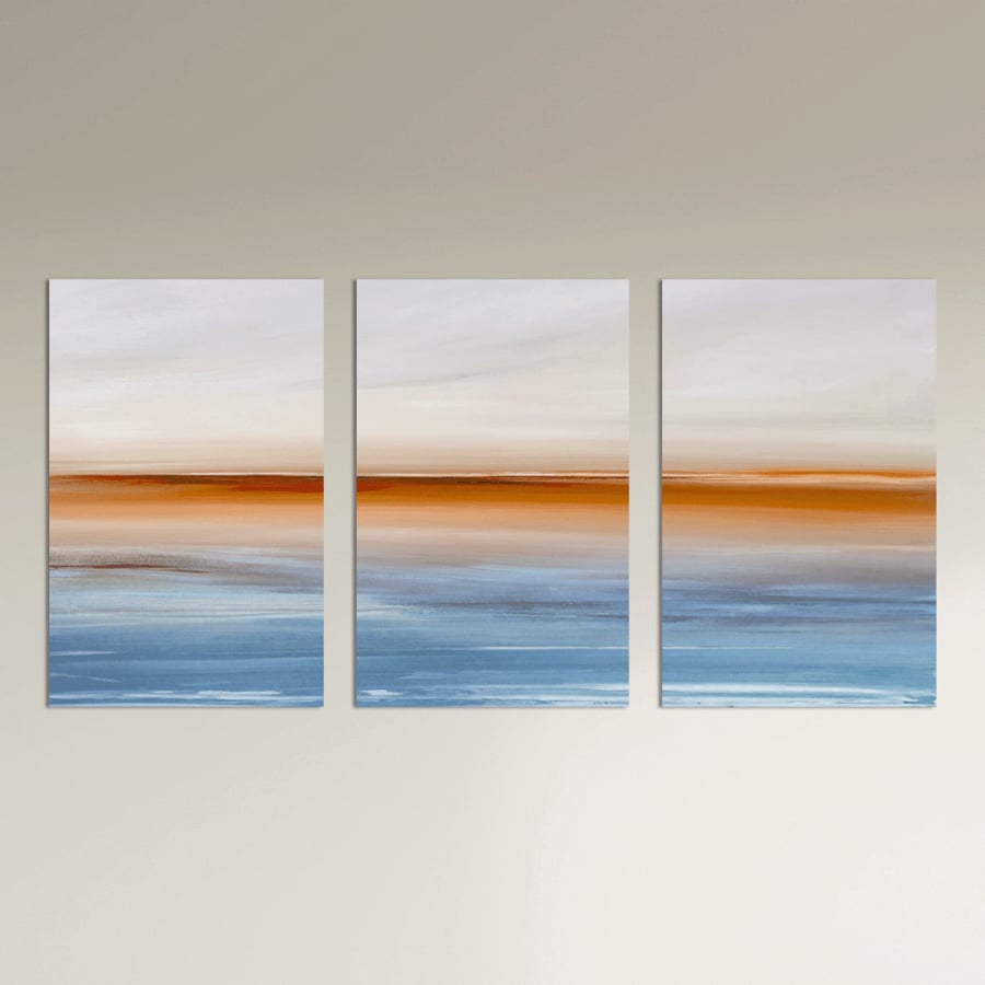 Set of three abstract art panels - modern design