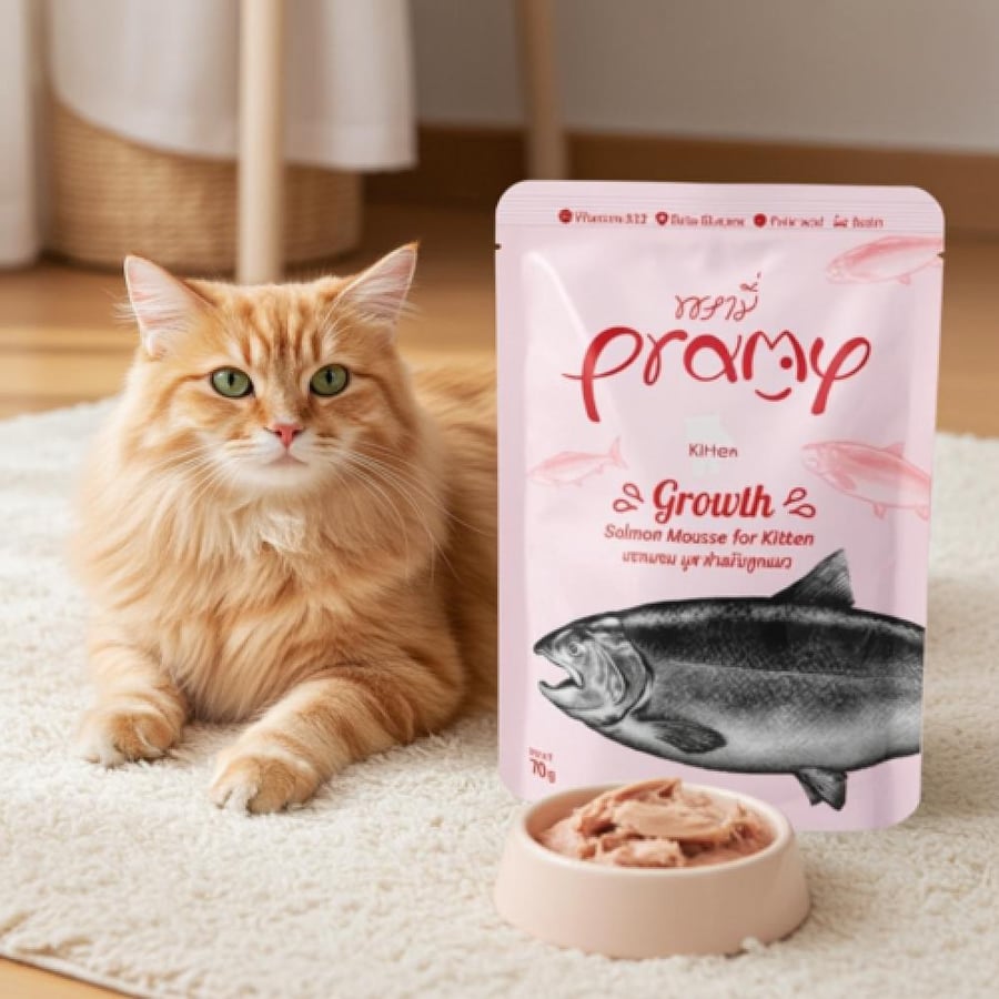 Pramy growth salmon mousse for kitten 70g