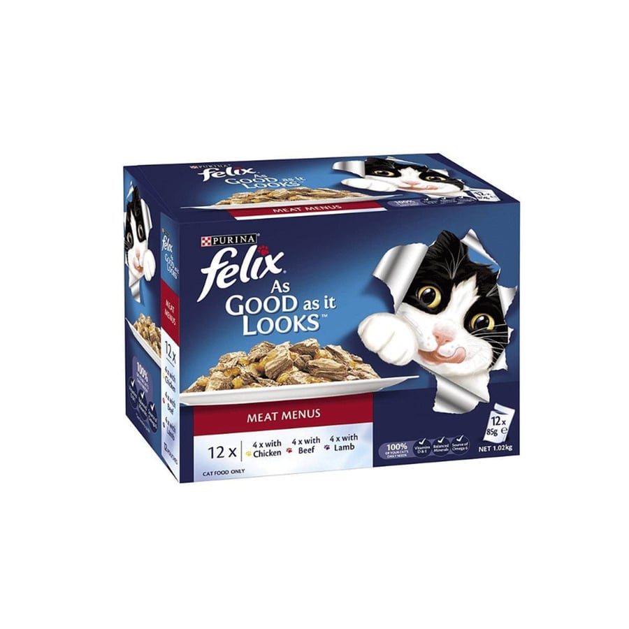 Flex moist food for cats with various flavors 12 × 85 g