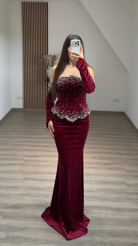 فستان سهرة شك شتوي