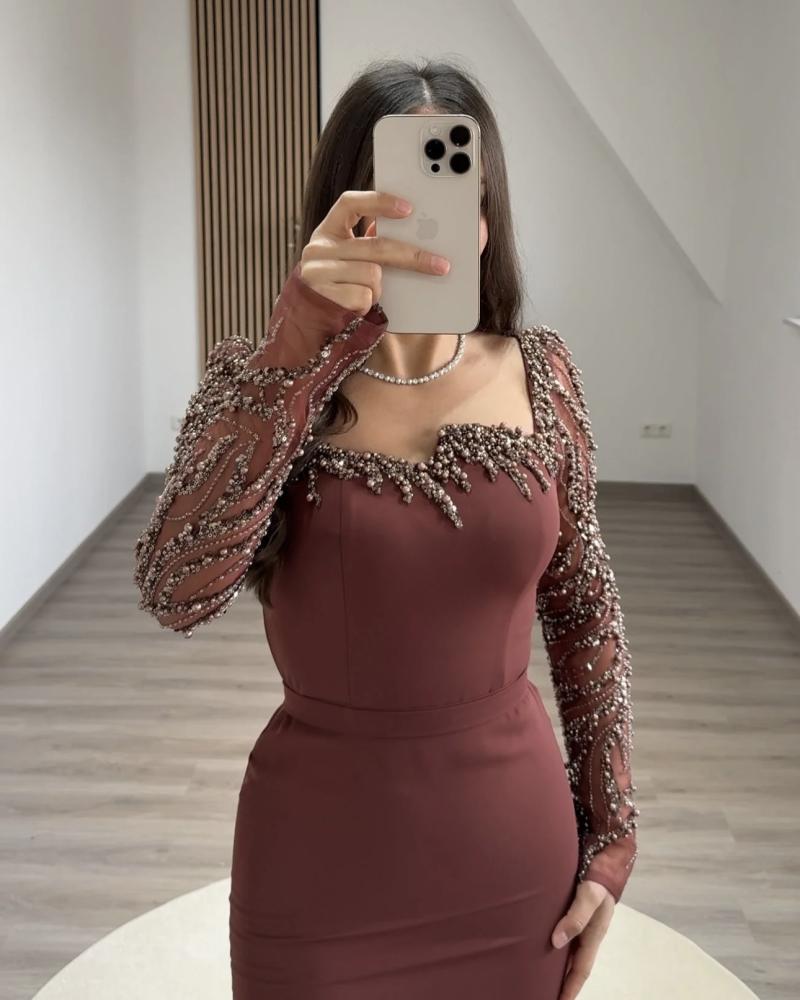 فستان سهرة بشك بالصدر