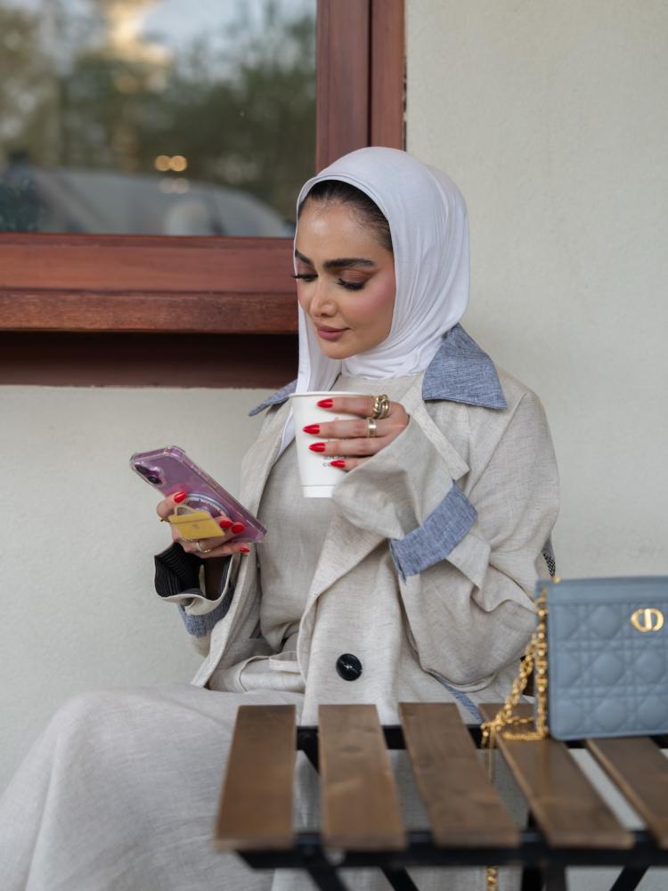 عباية بليرز ليننA0189 فري سايز