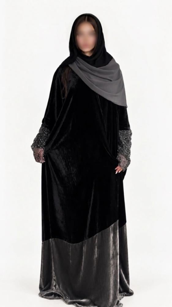 عباية مخمل A0239شتوية