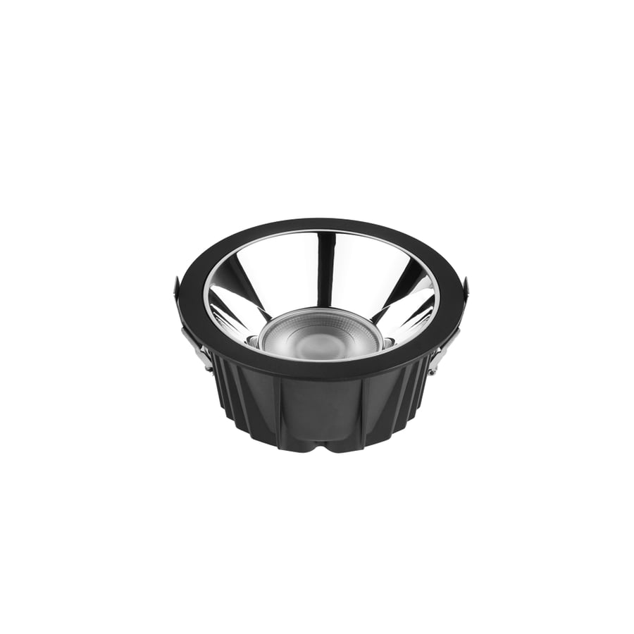Recessed ceiling lighting devices glare-resistant LED 15W size cut 100mm - black