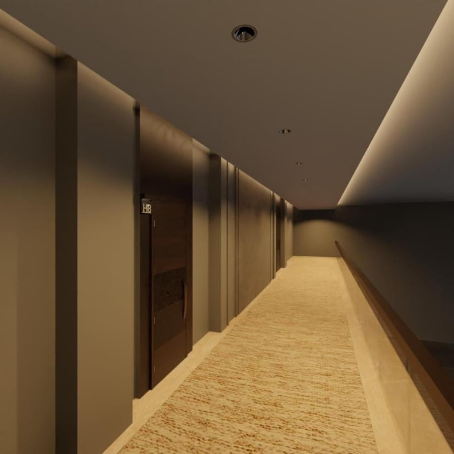 Recessed ceiling lighting devices glare-resistant LED 15W size cut 100mm - black