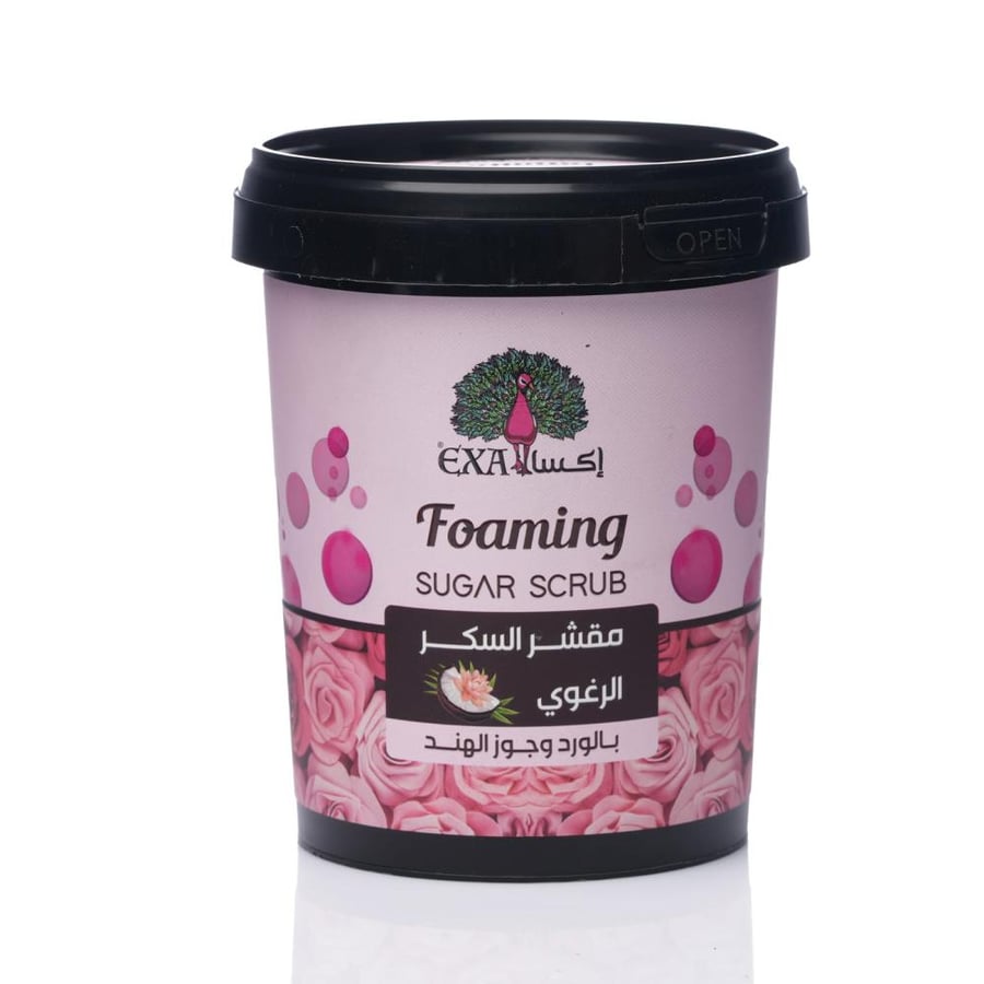 اكسا مقشر السكر الرغوي بالورد وجوز الهند 500 جم
