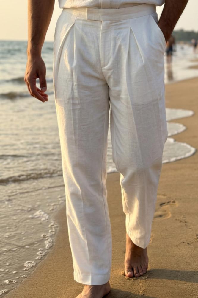 White Linen Pants