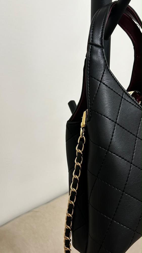 Tote, Calfskin & gold-tone
