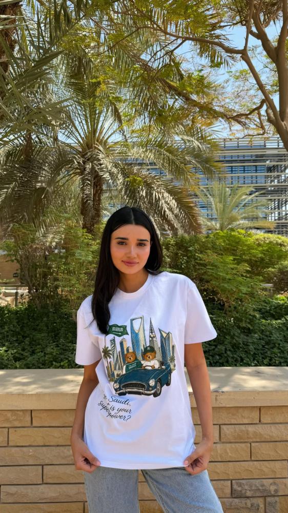 تيشيرت سعودي دببة ومعالم المملكة