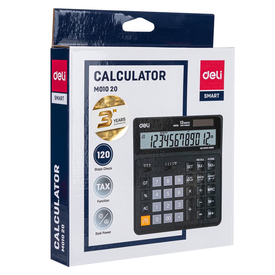 اله حاسبه مكتبي Deli-EM01020 Desktop Calculator 12